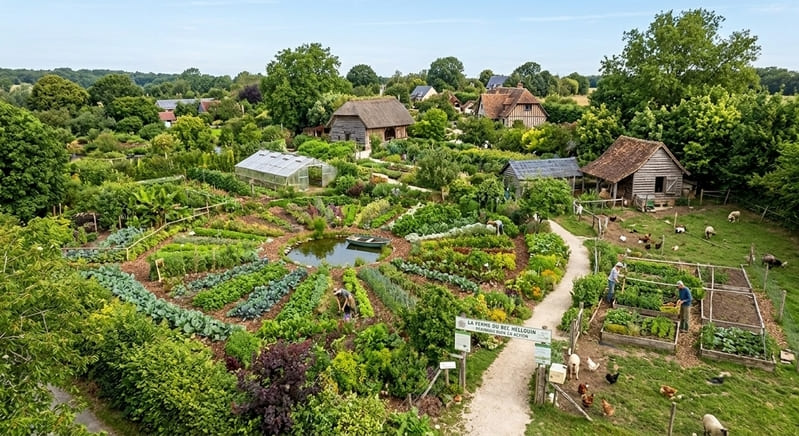 Coeur de la ferme du Bec Hellouin